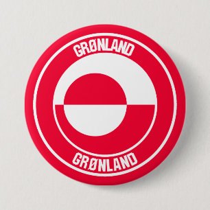Badge Rond 7,6 Cm Emblème rond du Groenland