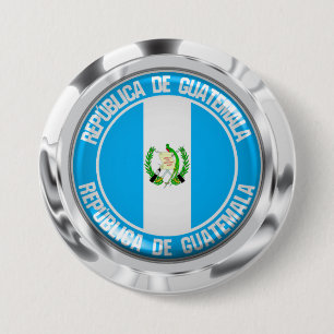 Badge Rond 7,6 Cm Emblème rond du Guatemala