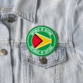 Badge Rond 7,6 Cm Emblème rond du Guyana (En situation)