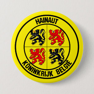 Badge Rond 7,6 Cm Emblème rond du Hainaut