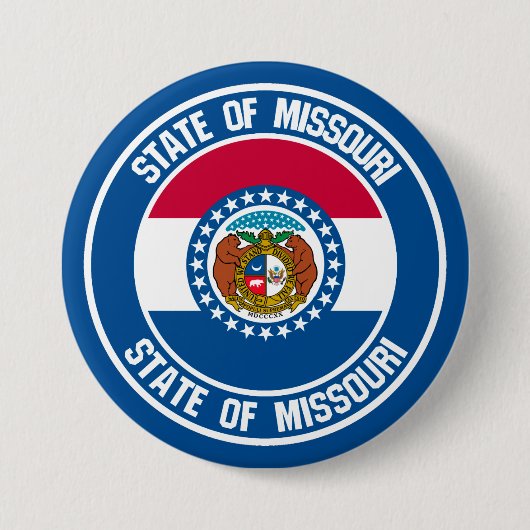 Badge Rond 7,6 Cm Emblème rond du Missouri (Devant)