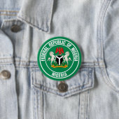 Badge Rond 7,6 Cm Emblème rond du Nigeria (En situation)