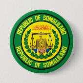 Badge Rond 7,6 Cm Emblème rond du Somaliland (Devant)