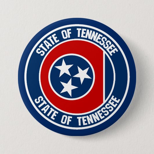 Badge Rond 7,6 Cm Emblème rond du Tennessee (Devant)