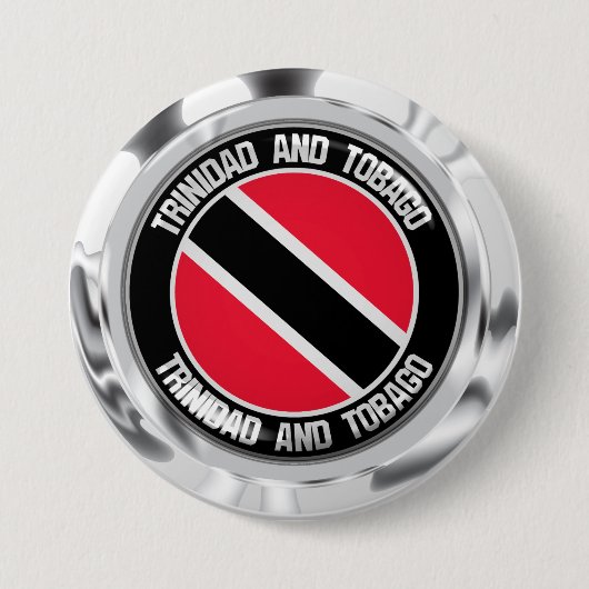 Badge Rond 7,6 Cm Emblème rond du Trinidad-et-Tobago (Devant)