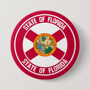 Badge Rond 7,6 Cm Emblème rond Floride