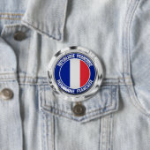 Badge Rond 7,6 Cm Emblème rond France (En situation)