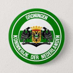 Badge Rond 7,6 Cm Emblème rond Groningue