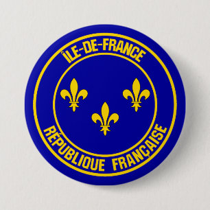 Badge Rond 7,6 Cm Emblème rond Île-de-France