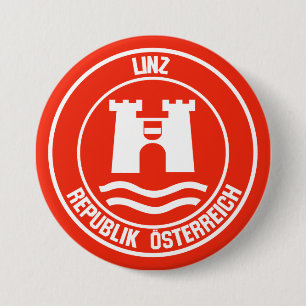 Badge Rond 7,6 Cm Emblème Rond Linz