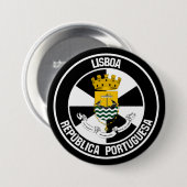 Badge Rond 7,6 Cm Emblème rond Lisboa (Devant & derrière)