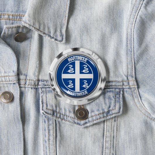 Badge Rond 7,6 Cm Emblème rond martiniquais (En situation)