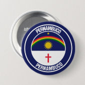 Badge Rond 7,6 Cm Emblème rond Pernambuco (Devant & derrière)