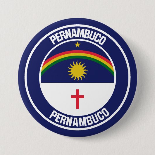 Badge Rond 7,6 Cm Emblème rond Pernambuco (Devant)