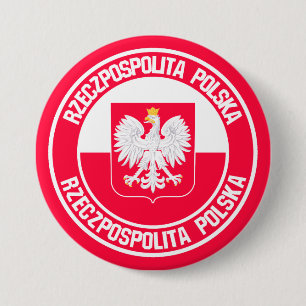 Badge Rond 7,6 Cm Emblème rond polonais
