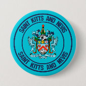Badge Rond 7,6 Cm Emblème rond Saint-Kitts-et-Nevis (Devant)