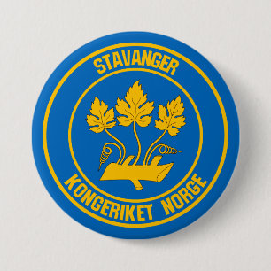 Badge Rond 7,6 Cm Emblème rond Stavanger