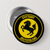 Badge Rond 7,6 Cm Emblème rond Stuttgart (Devant & derrière)