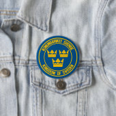 Badge Rond 7,6 Cm Emblème rond Suède (En situation)