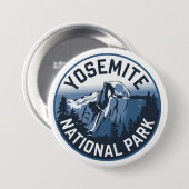 Badge Rond 7,6 Cm Emblème rond Yosemite demi-dôme (Devant & derrière)