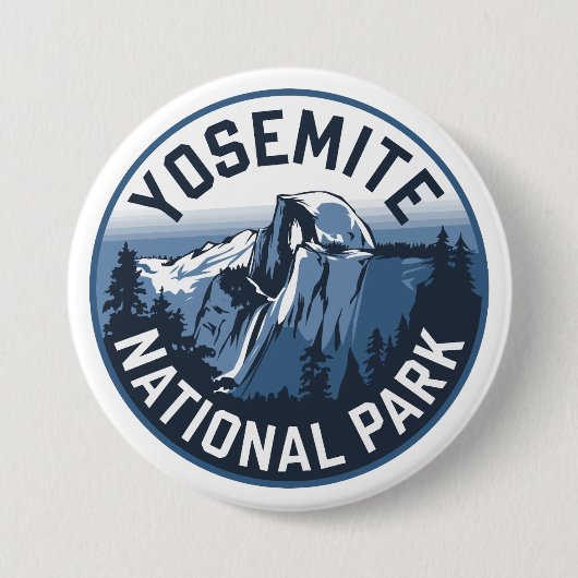 Badge Rond 7,6 Cm Emblème rond Yosemite demi-dôme (Devant)