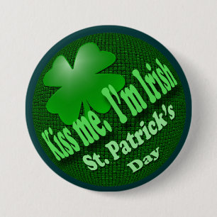 Badge Rond 7,6 Cm Embrassez-moi que je suis irlandais
