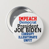 Badge Rond 7,6 Cm Empêcher le président démocrate Biden (Devant & derrière)