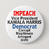 Badge Rond 7,6 Cm Empêcher le VP démocrate Harris (Devant)