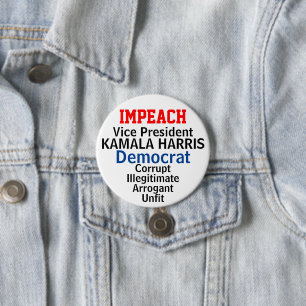 Badge Rond 7,6 Cm Empêcher le VP démocrate Harris