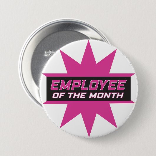 Badge Rond 7,6 Cm Employé du mois (Devant & derrière)