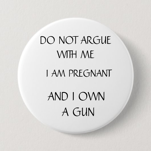 Badge Rond 7,6 Cm Enceinte avec l'arme à feu (Devant)