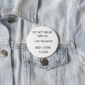 Badge Rond 7,6 Cm Enceinte avec l'arme à feu (En situation)
