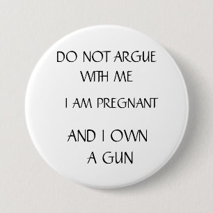 Badge Rond 7,6 Cm Enceinte avec l'arme à feu