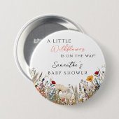Badge Rond 7,6 Cm Enchanting White Meadow Little Wildflower (Devant & derrière)