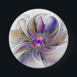 Badge Rond 7,6 Cm Energetic, Colorful Abstract Fractal Art Flower<br><div class="desc">A multicolored powerful fantasy flower, 
unique floral fractal art.
Design for your round button and more.</div>