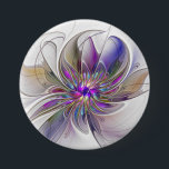 Badge Rond 7,6 Cm Energetic, Colorful Abstract Fractal Art Flower<br><div class="desc">A multicolored powerful fantasy flower, 
unique floral fractal art.
Design for your round button and more.</div>