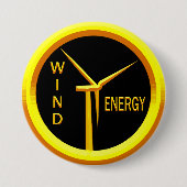 Badge Rond 7,6 Cm Énergie éolienne (Devant)