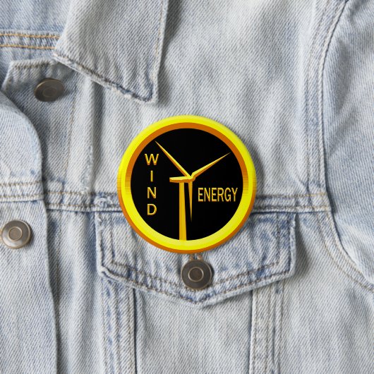 Badge Rond 7,6 Cm Énergie éolienne (En situation)