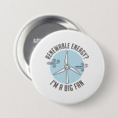 Badge Rond 7,6 Cm Énergie renouvelable (Devant & derrière)