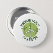 Badge Rond 7,6 Cm Énergie renouvelable (Devant & derrière)