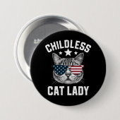 Badge Rond 7,6 Cm Enfant Chat Lady 2024 (Devant & derrière)