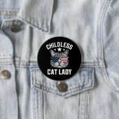 Badge Rond 7,6 Cm Enfant Chat Lady 2024 (En situation)