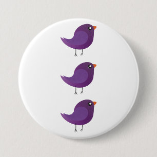 Badge Rond 7,6 Cm Enfants oiseau mignon