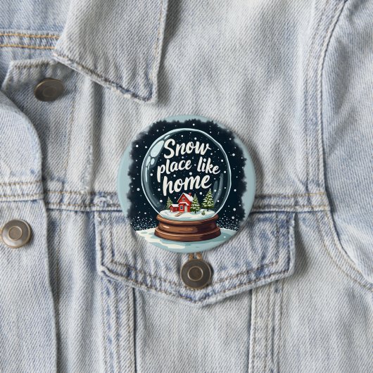 Badge Rond 7,6 Cm Enneigement comme maison vacances Citation (En situation)