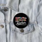 Badge Rond 7,6 Cm Enseignant Préscolaire Premier Jour Super Retour À (En situation)