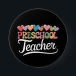 Badge Rond 7,6 Cm Enseignant Préscolaire Premier Jour Super Retour À<br><div class="desc">Enseignant Préscolaire Premier Jour Super Retour À L'École</div>