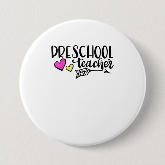 Badge Rond 7,6 Cm Enseignant préscolaire TShirt (Devant)