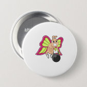 Badge Rond 7,6 Cm Entraînement de résistance aux papillons (Devant & derrière)