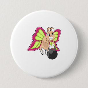 Badge Rond 7,6 Cm Entraînement de résistance aux papillons