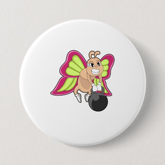 Badge Rond 7,6 Cm Entraînement de résistance aux papillons (Devant)